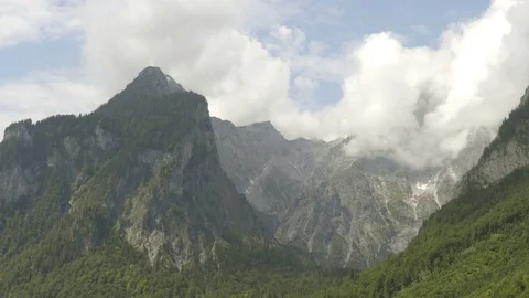 Camera move along the canyon full filled with the clouds Stock Footage 82285570