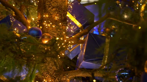 Camera move along christmas tree Video stock 58060434