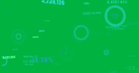 On camera move, cyan rings and labels advancing, scaling and pulsing to show Stock Footage 329532224