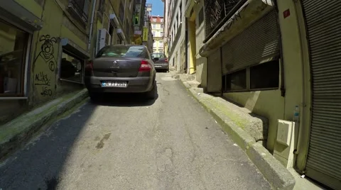 Camera movement along the narrow streets of the Turkish 스톡 동영상 50390817