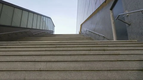 Camera movement along stairs up Stock Footage 82322854