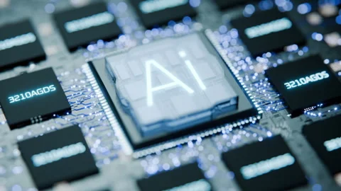 Camera movement based on artificial intelligence microprocessor. Vídeo Stock 256597114