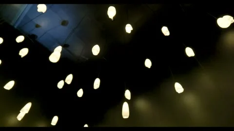 Camera movement between hundreds of lamps Stock Footage 219744974