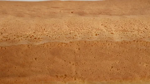 Camera movement. Close-up rectangular biscuit lies on the wire rack. The pastry Stock Footage 146482512