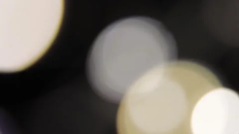 Camera movement, golden lights in the darkness Stock Footage 317490201