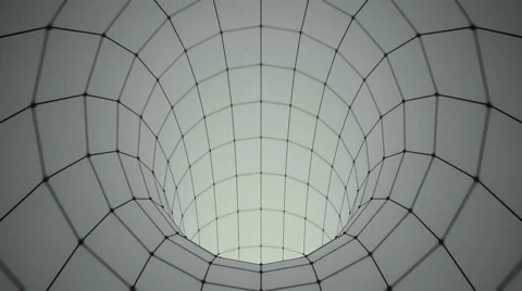 Camera Movement Inside Abstract Futuristic Tunnel, Loopable 3d Animation 4k Stock Footage 64747321
