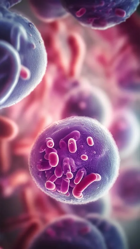 Camera Movement In A Macro Shot Of A Bacterias. Video stock 282782424