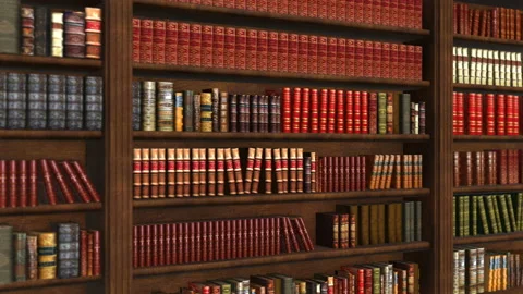 Camera movement in the old library Stock Footage 117289993