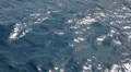 Camera movement on the surface of the sea. Flying over water HD Footage
