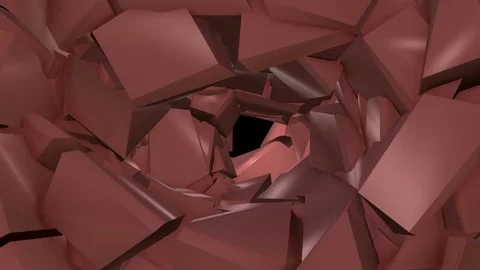 Camera movement in a three-dimensional abstract tunnel Stock Footage 82757631