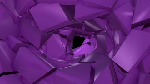 Camera movement in a three-dimensional abstract tunnel Stock Footage 82881396