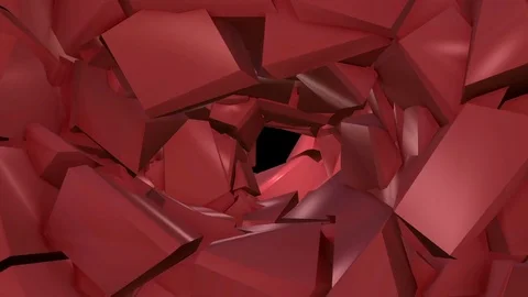 Camera movement in a three-dimensional abstract tunnel Stock Footage 82881406