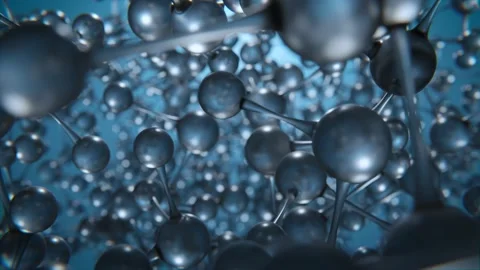 Camera movement through molecules or atoms Видео 157909040