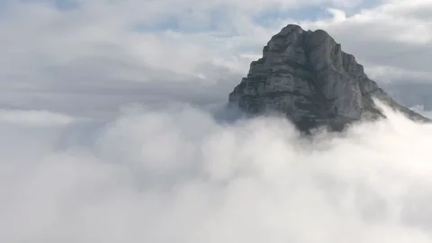 Camera movement truck left of the peak of Beriin, in the Anda mountain rang.. Stock Footage 263082826