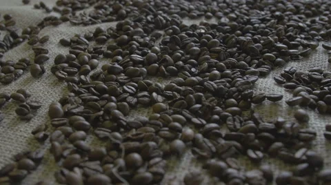 Camera movements along coffee beans Stock Footage 65996761