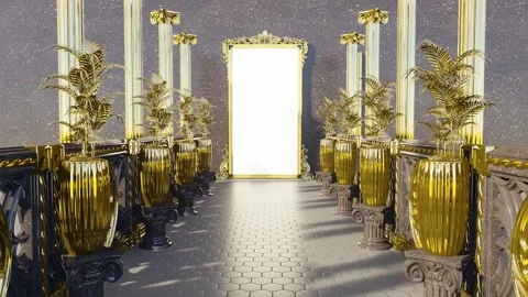 Camera movements into dark hallway, pathway to success concept, Stock Footage 254004846
