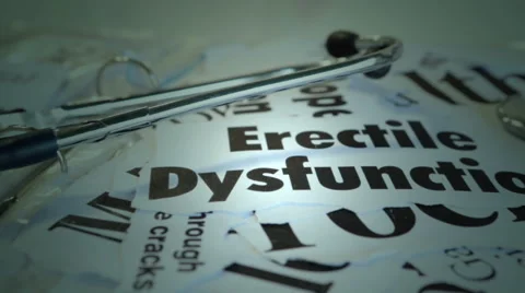 Camera moves across headline about Erectile Dysfunction Stock Footage 55450121