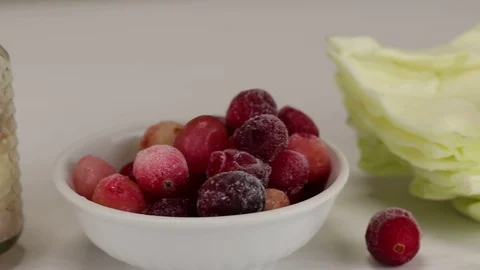 The camera moves along ingredients Stock Footage 122063112