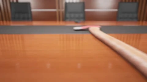 The camera moves along the table where the cold weapons. Stock Footage 302152150