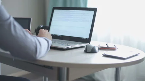 Camera Moves around Working Man  Stock Footage 66255589