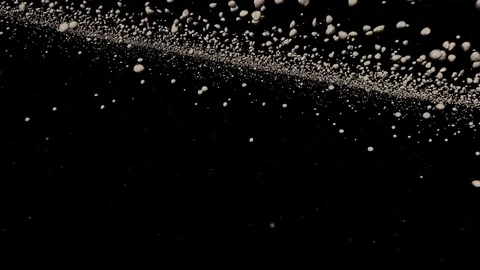 Camera moves in asteroid field CG animation 動画素材 83434611