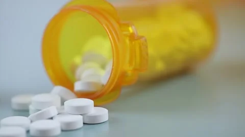 Camera moves from bottles with medicine. macro shot with slider. Stock Footage 62184441