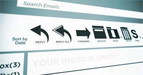 Camera moves by Generic Email Icons   Empty Inbox Stock Footage 72409722