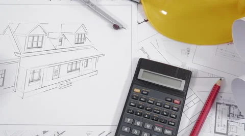 Camera moves gently over a desk and shows blank sheet of paper Stock Footage 60949963