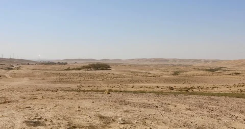 Camera moves on hills in desert Stock Footage 114418829