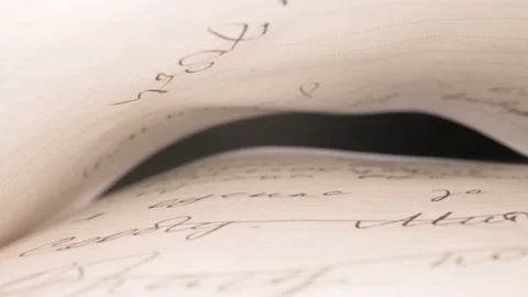 The camera moves slowly through the Notepad. Close up. Macro shooting Stock Footage 144907261