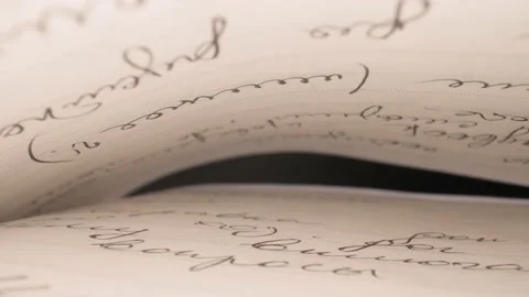 The camera moves slowly through the Notepad. Close up. Macro shooting Видео 144907270