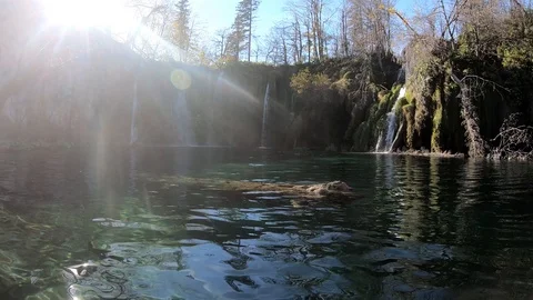 Camera moves slowly underwater Stock Footage 117347970