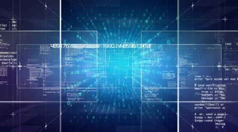 Camera moves through pieces of software source code Vidéo 32452848