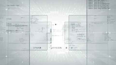 Camera moves through pieces of software source code Vidéo 32526281