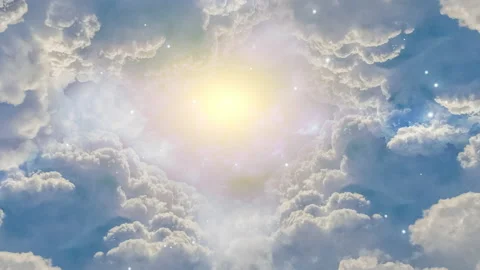 Camera moves towards a sky and heavenly objects seen at a distance while Video stock 168049719