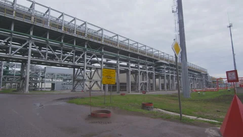 Camera Moves under Gas Distributing Pipelines Vídeo Stock 88480554