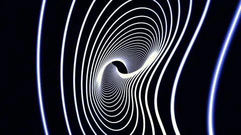 Camera moving into a 3d grid infinite space loop. High Definition motion Stock Illustration