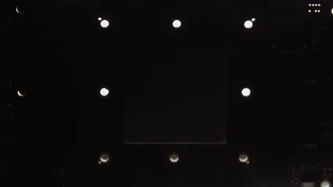 Camera moving above electronic circuits Stock Footage 76871967