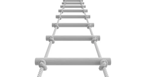 Camera moving along clay render of the rope ladder Vídeos de archivo 312310010