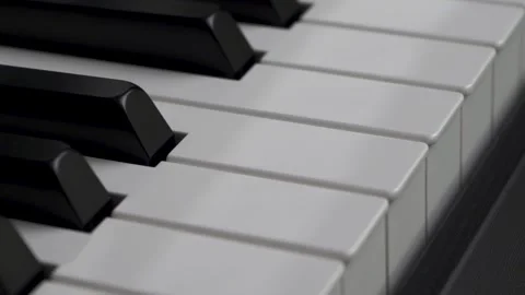 Camera moving along the keyboard Stock Footage 141363730