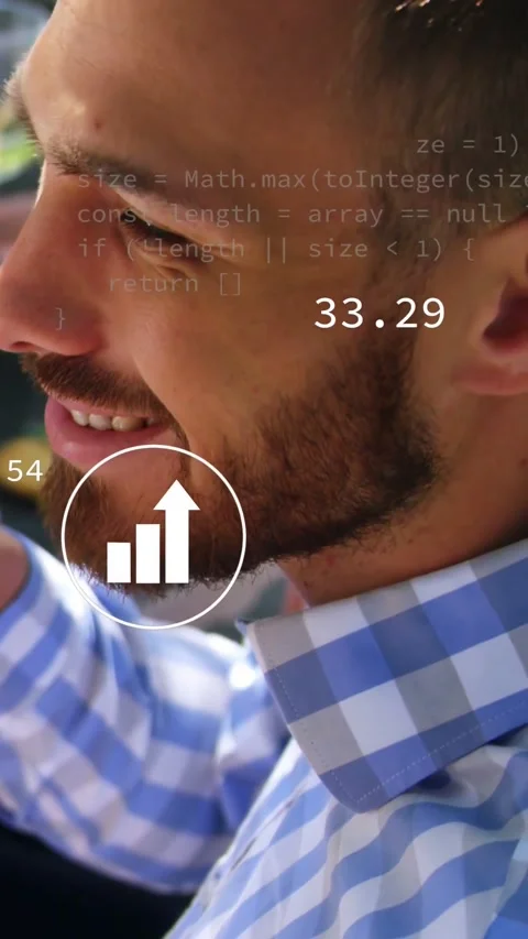 Camera moving causing man raising glass and sipping for viewing tech chart data, Stock Footage 333835875