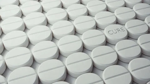 Camera Moving up Cure Tablet, 3d Animation 4k Stock Footage 64075665