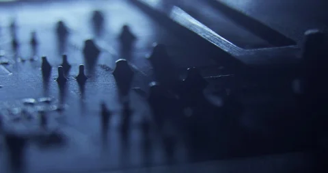 Camera moving forward above computer components Stock-Footage 97112731