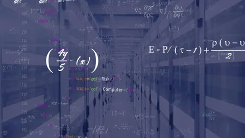 Camera moving forward down rack aisle, layers appearing and growing, showing Stock Footage 332545320