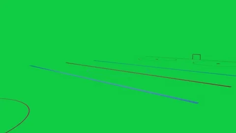 Camera moving forward, neon lines sliding, circle growing, highlighting layout Stock Footage 339724968