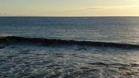 Camera moving forward into sunset ocean Video stock 120426849