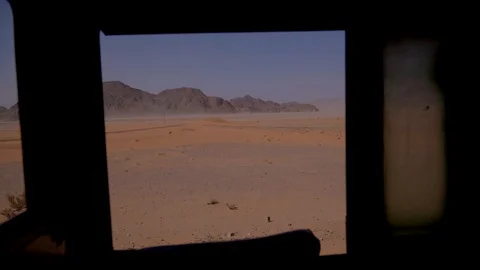 Camera moving out of window to a desert view Stock-Footage 102458250