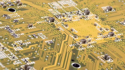 Camera moving over circuit board Stock Footage 47556184