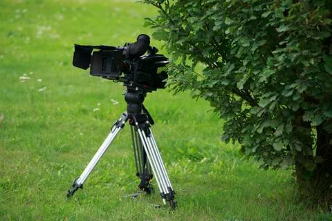Camera at nature landscape 写真素材