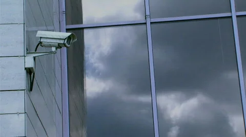 Camera near window with clouds time lapse Video stock 398251